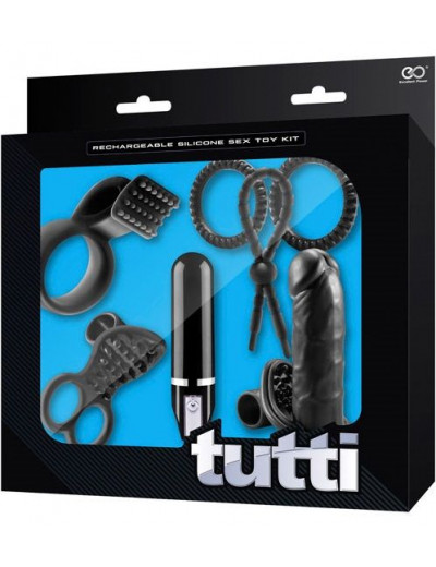 Черный вибронабор для двоих TUTTI BOX KIT SET