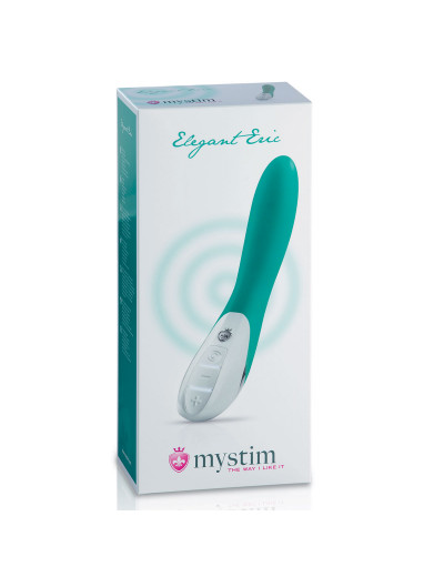 Зеленый вибратор Mystim Elegant Eric - 27 см.