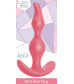 Розовая анальная пробка Bent Anal Plug Black - 13 см.