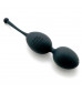 Черные вагинальные шарики со смещенным центром тяжести Silicone Ben Wa Balls