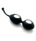 Черные вагинальные шарики со смещенным центром тяжести Silicone Ben Wa Balls