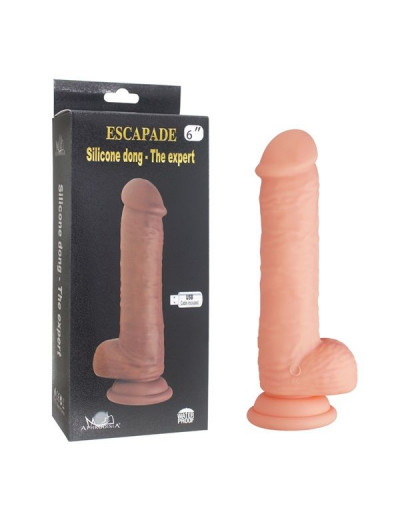 Телесный вибратор-реалистик The Expert - 18 см.
