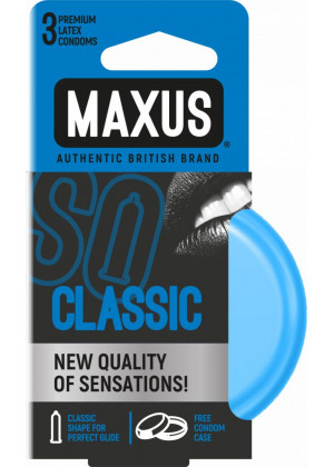 Классические презервативы в железном кейсе MAXUS Classic - 3 шт.