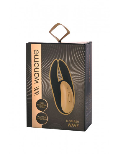 Чёрно-золотой клиторальный вибромассажер WANAME Wave