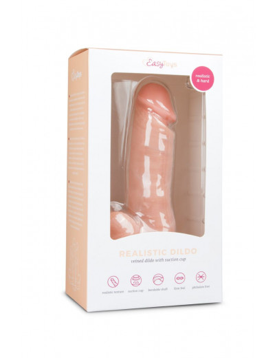 Телесный фаллоимитатор Realistic Dildo - 17,5 см.