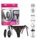 Черные кружевные трусики с вибратором для стимуляции клитора Remote Control Lace Thong Set