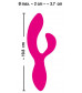 Ярко-розовый вибратор-кролик Bendable Rabbit Vibrator - 19,8 см.