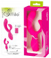 Ярко-розовый вибратор-кролик Bendable Rabbit Vibrator - 19,8 см.