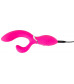 Ярко-розовый вибратор-кролик Bendable Rabbit Vibrator - 19,8 см.