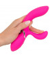 Ярко-розовый вибратор-кролик Bendable Rabbit Vibrator - 19,8 см.
