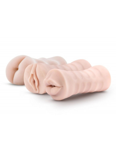 Набор из 3 мастурбаторов и вибропули 3-Pack Self-Lubricating Vibrating Stroker Sleeve Kit