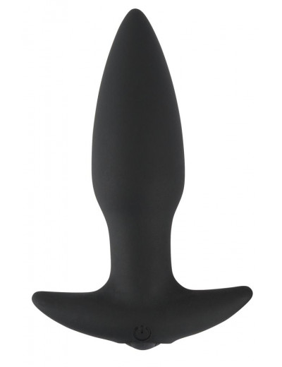 Черная анальная вибропробка с пультом ДУ Remote controlled Butt Plug - 13 см.