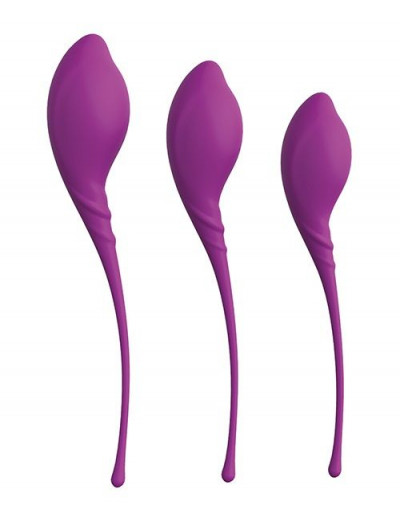 Набор из 3 фиолетовых вагинальных шариков PLEASURE BALLS   EGGS KEGEL EXERCISE SET
