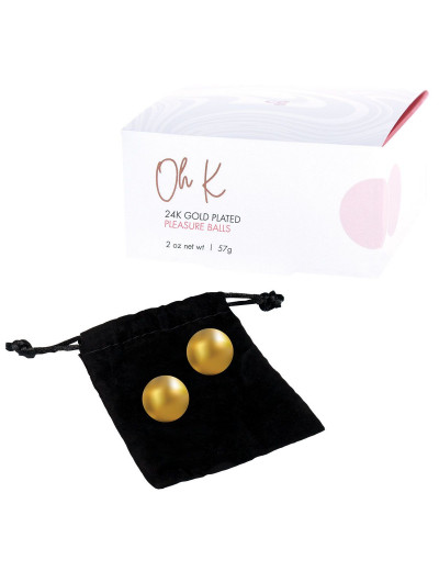 Вагинальные шарики 24К GOLD PLATED PLEASURE BALLS с золотым покрытием