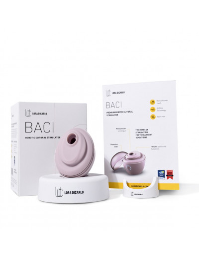 Нежно-розовый вакуумный стимулятор Baci Premium Robotic Clitoral Massager