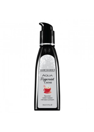 Лубрикант с ароматом мятного какао Wicked Aqua Peppermint Cocoa - 60 мл.