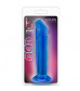 Синий анальный фаллоимитатор Sweet N Small 6 Inch Dildo With Suction Cup - 16,5 см.