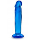 Синий анальный фаллоимитатор Sweet N Small 6 Inch Dildo With Suction Cup - 16,5 см.