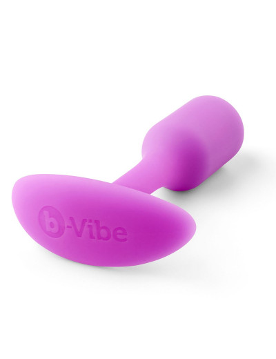 Розовая пробка для ношения B-vibe Snug Plug 1 - 9,4 см.