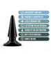 Черная анальная пробка с вибрацией Basic Vibrating Anal Pleaser - 10,2 см.