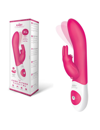 Розовый вибратор The Come Hither Rabbit XL с  манящим  эффектом