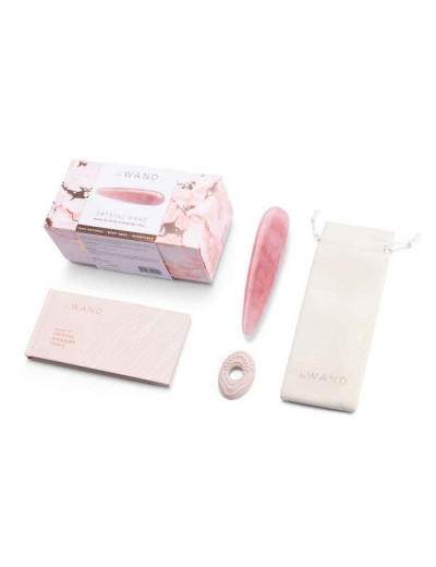 Массажер Le Wand Crystal Wand из розового кварца