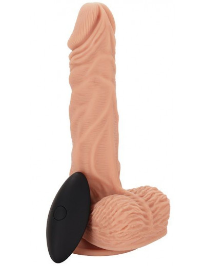 Телесный ротатор-реалистик SUPER REALISTIC COCK WITH BALLS - 22 см.