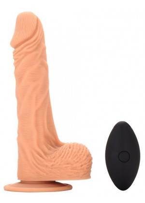 Телесный ротатор-реалистик SUPER REALISTIC COCK WITH BALLS - 22 см.
