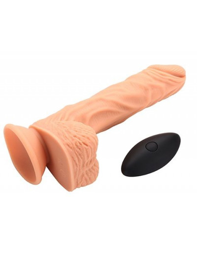 Телесный ротатор-реалистик SUPER REALISTIC COCK WITH BALLS - 22 см.