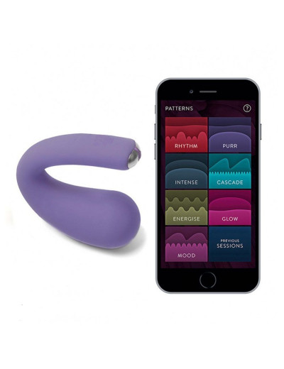 Фиолетовый вибратор Dua G-spot   Clitoral Wearable Vibrator - 17,8 см.