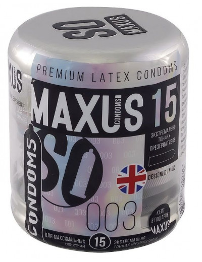 Экстремально тонкие презервативы MAXUS Extreme Thin - 15 шт.