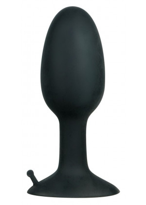 Полая анальная пробка с шариком Small Silicone Plug - 8 см.