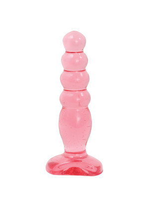 Розовая анальная пробка Crystal Jellies 5  Anal Delight - 14 см.