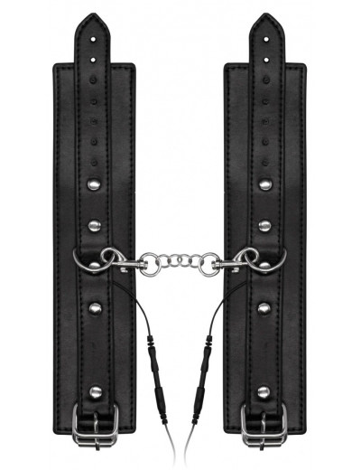 Черные наручники с электростимуляцией Electro Handcuffs