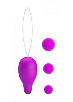 Лиловое вагинальное яйцо с утяжеляющими шариками Kegel Ball