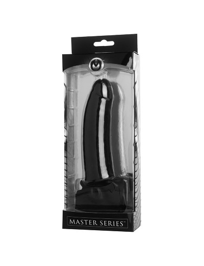 Черный кляп-страпон Masters Mini Face Fuck Strap-On - 14 см.