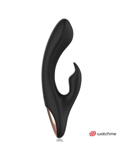 Черный вибратор-кролик с пультом-часами Anne s Desire Rabbit Vibe Wireless Watchme - 20,5 см.