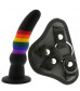 Черный поясной страпон STRAP ON SOLID DILDO - 17 см.