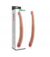 Телесный двусторонний фаллоимитатор 14  King Size Realistic Ladykiller Tapered Double Penetration - 35,5 см.
