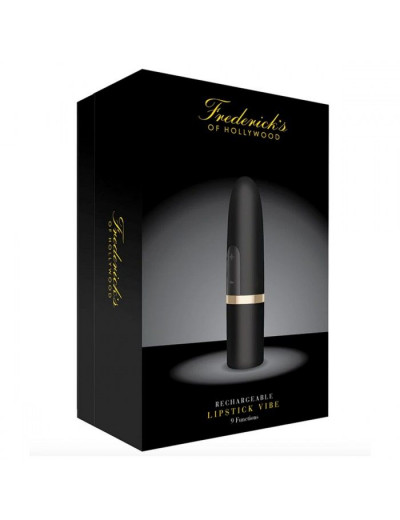 Черный перезаряжаемый вибростимулятор Lipstick Vibe