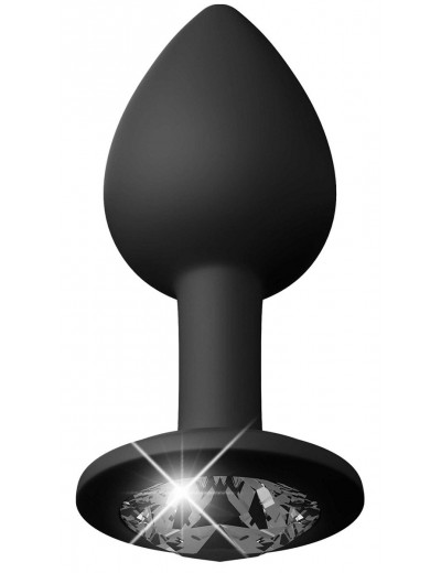 Черные трусики Crotchless Secret Gem S-M-L с анальной пробкой