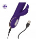 Фиолетовый вибратор с поступательным движением Jack Rabbit Signature Silicone Thrusting Rabbit - 20 см.