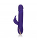 Фиолетовый вибратор с поступательным движением Jack Rabbit Signature Silicone Thrusting Rabbit - 20 см.
