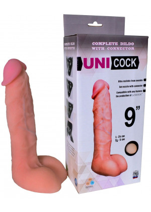 Фаллическая насадка Харнесс UNICOCK 9  - 24,5 см.