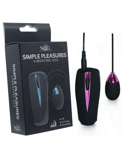 Черное виброяйцо Simple Pleasures Vibrating Egg