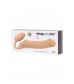 Телесный безремневой страпон Silicone Bendable Strap-On XL
