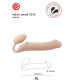 Телесный безремневой страпон Silicone Bendable Strap-On XL