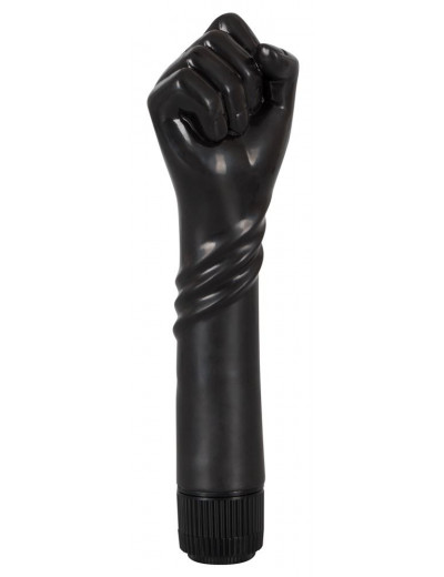Чёрный вибратор-рука для фистинга The Black Fist Vibrator - 24 см.