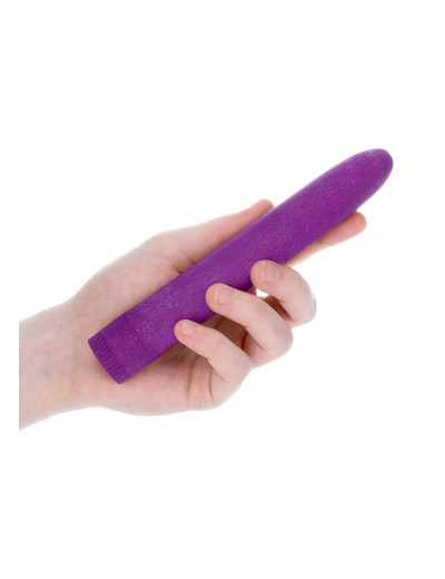 Фиолетовый эко-вибромассажер Natural Pleasure - 17,7 см.