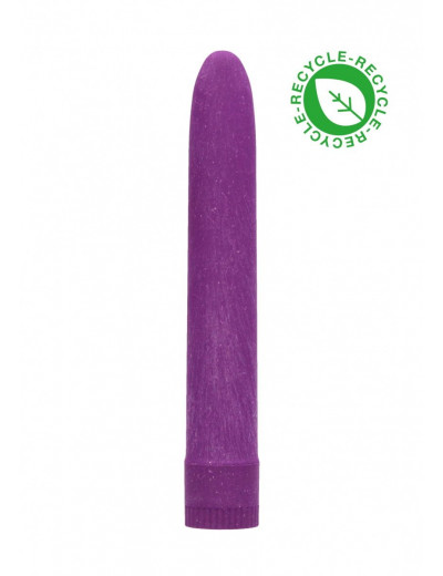 Фиолетовый эко-вибромассажер Natural Pleasure - 17,7 см.